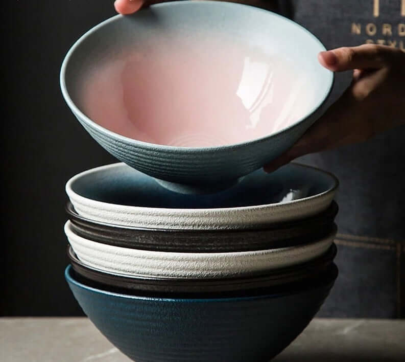 Ceramic Ramen Noodle Bowls - Japanese Style